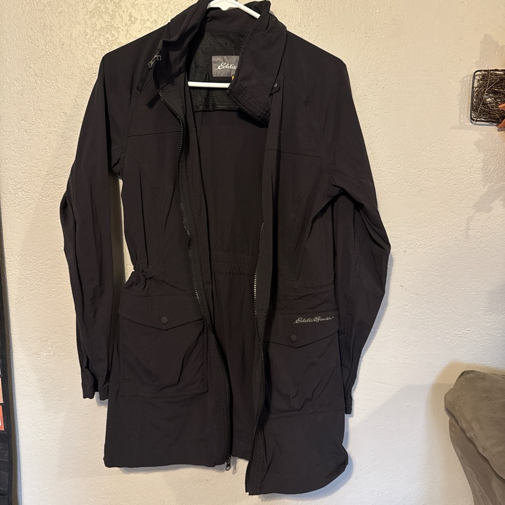Eddie Bauer Dark Jacket with Zip and Pockets